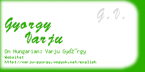 gyorgy varju business card